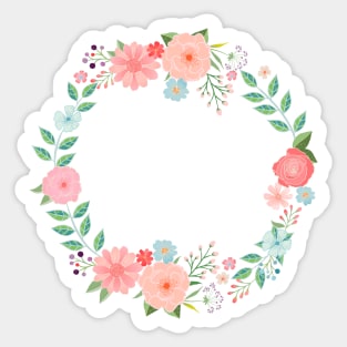 Spring wreath of flowers Sticker